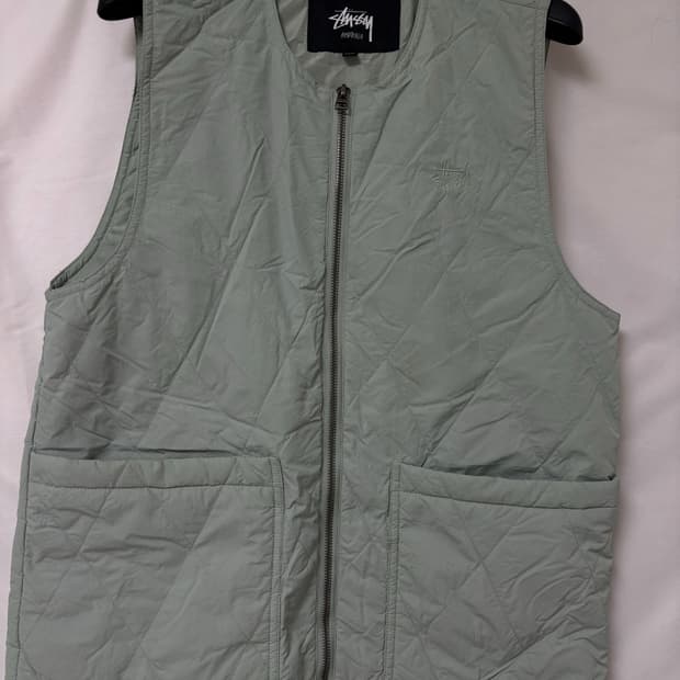 Stussy AU 스투시경량패딩조끼 뮤트민트컬러 M