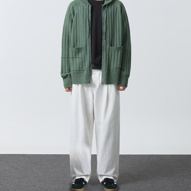 디미트리블랙 와이드 데님 팬츠_크림