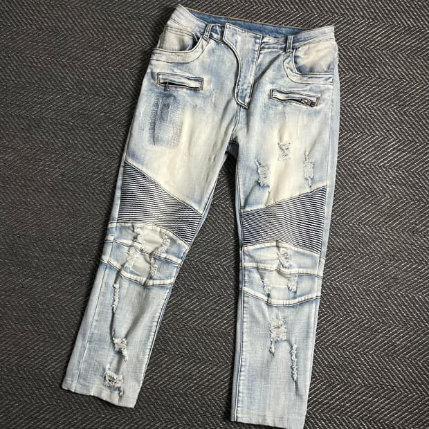 발망 디스트로이드 데미지 워싱 바이커 팬츠 y 5053