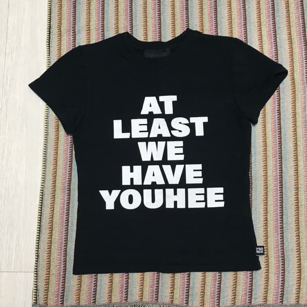 유희 LETTERING T-SHIRT BLACK free