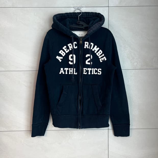 아베크롬비 스펠로고 대장 후드집업 네이비 [S]