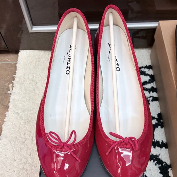 레페토 플랫 3cm 38.5 레드