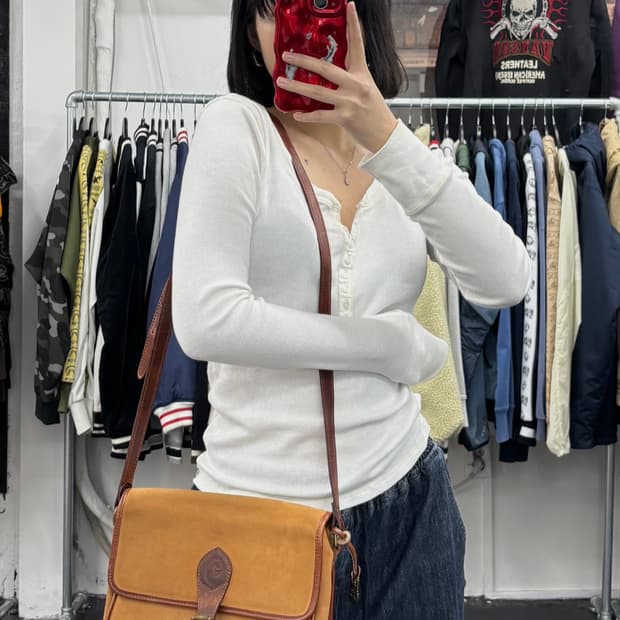 팀버랜드 누벅 숄더백 