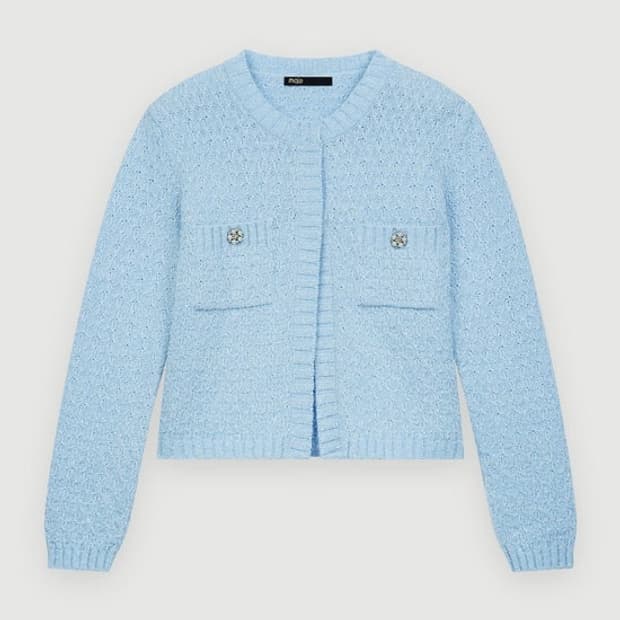 마쥬 루렉스 가디건 스카이블루