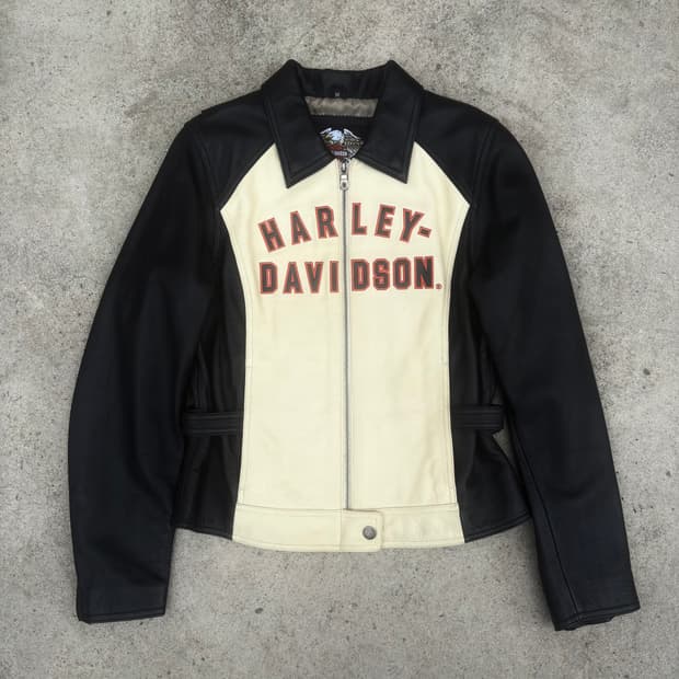 90s 할리데이비슨 싱글 라이더 가죽자켓 M