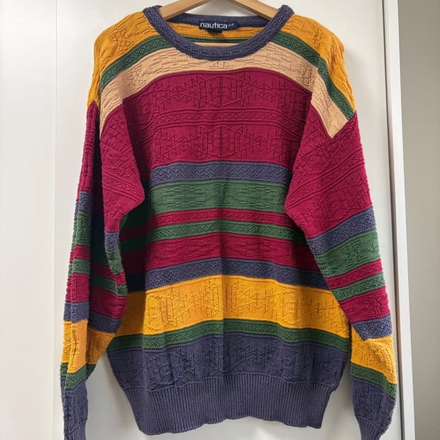 90s 노티카 패턴 니트