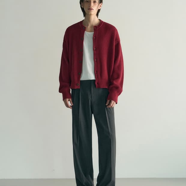 (새상품/M)데일리룸 X 현 로템버 아카이브 코튼 크롭 니트 가디건