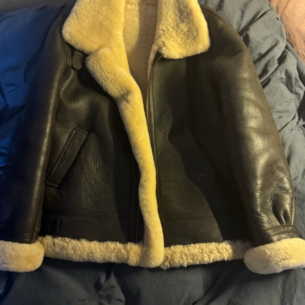 드림월드 찐 양가죽 레트로 무스탕