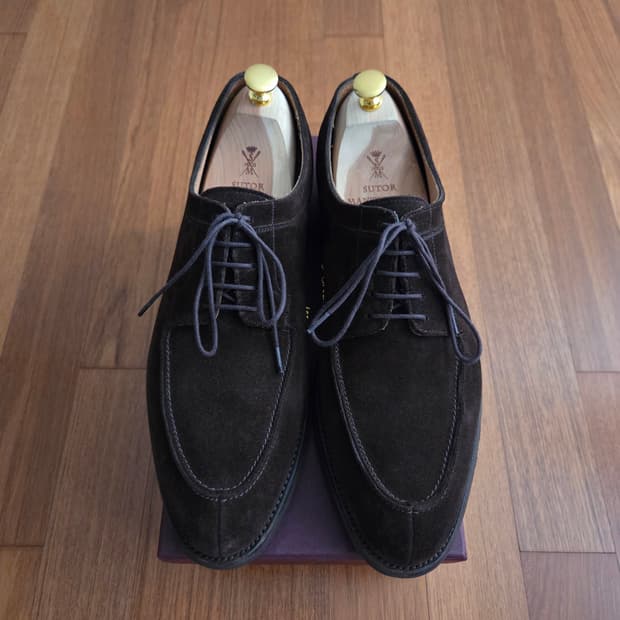 (UK9.5)크로켓앤존스 하드윅 다크브라운 스웨이드 더비