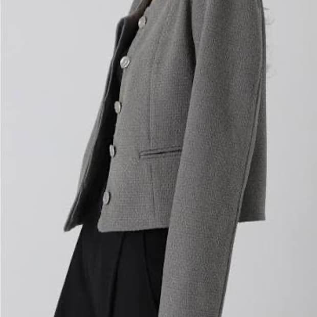 트리밍버드 트위드 그레이