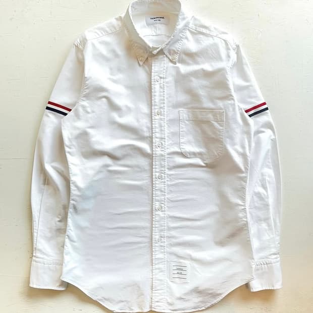 [정품] 톰브라운 정품 시어서커 암밴드 셔츠 XXL