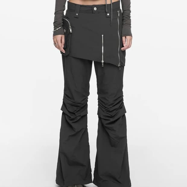 [새상품] 나체 BOOTS CUT SKIRT PANTS 차콜 1사이즈