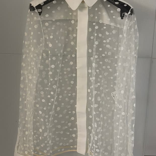 끌로에 도트 시스루 블라우스 44,55 정품