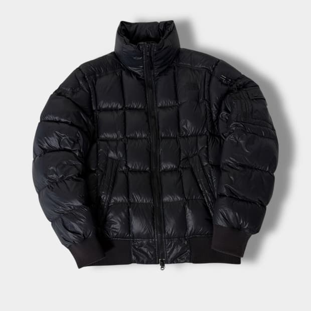 노스페이스 루즈핏 해외판 구스다운 블록 투웨이 패딩