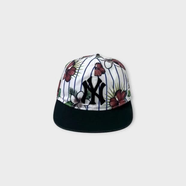 [1342] MLB 뉴욕양키즈 플라워 패턴 키즈 스냅백
