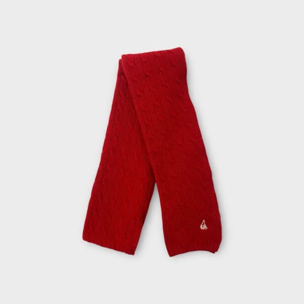 [M20] 빈폴 레드 솔리드 니트 머플러