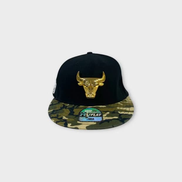 [1552] NBA 시카고 불스 금장 로고 밀리터리 스냅백