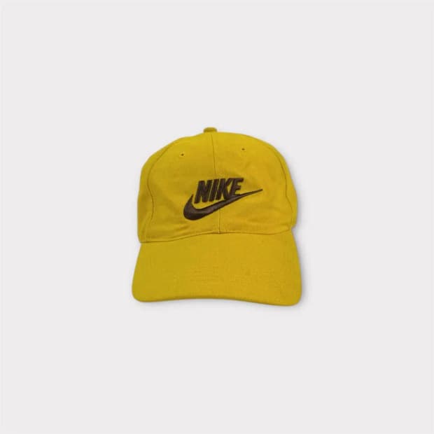 나이키 브라운 로고 옐로우 볼캡 (1585)