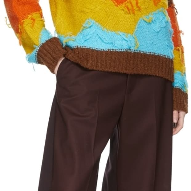 [M] 앤더슨벨 마운틴 인타샤 v넥 스웨터