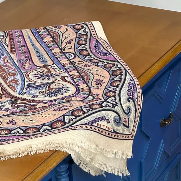 에트로 울 실크 숄 머플러