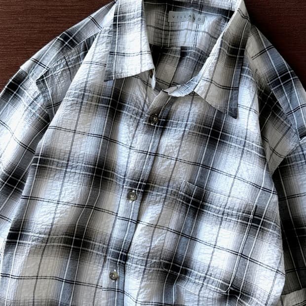 Natural sucker fabric H/S shirt
