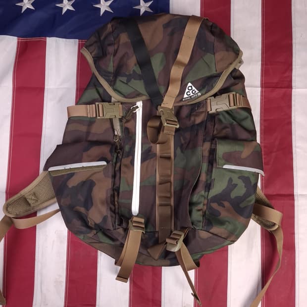 오리지날 나이키 ACG 카모플라쥬 테크웨어 백팩