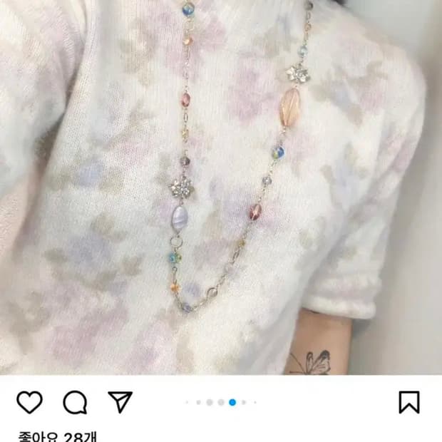 새상품급 택O 안나수이 조약돌 목걸이 빈티지 앤틱