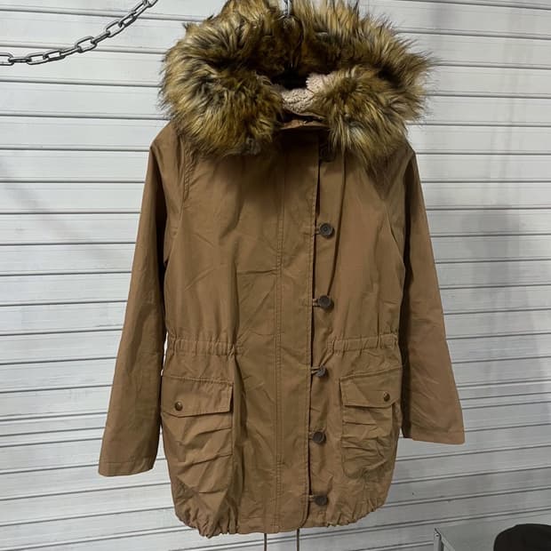 East Boy military fur jacket