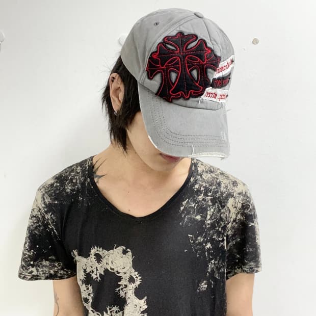 00’s Red Cross Patchwork Cap