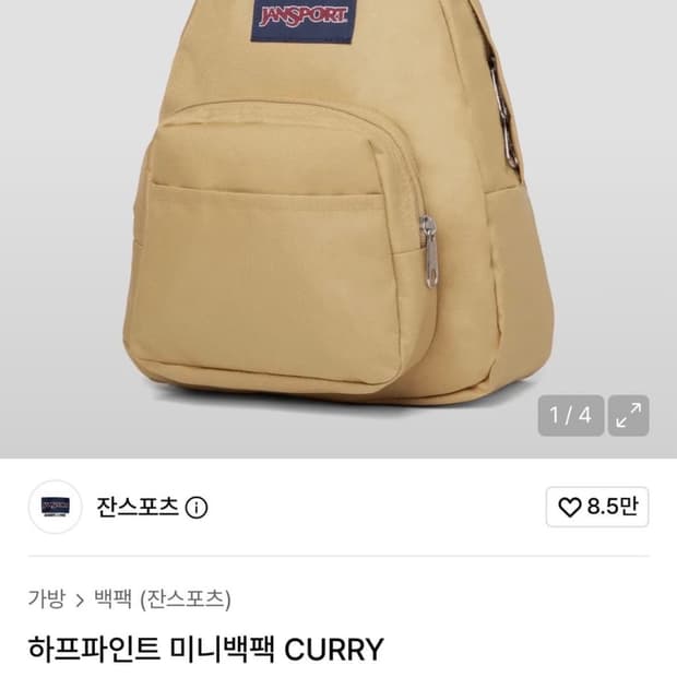 잔스포츠 하프파인트 미니백팩