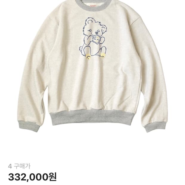 캐피탈 탑 플리스 크루 스웨트셔츠 4사이즈