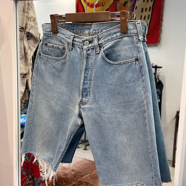 90s Levis 리바이스 빈티지 컷오프 데님 쇼츠 팬츠 (USA)
