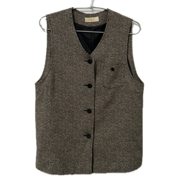 빈티지 자개단추 패턴 모던 베스트