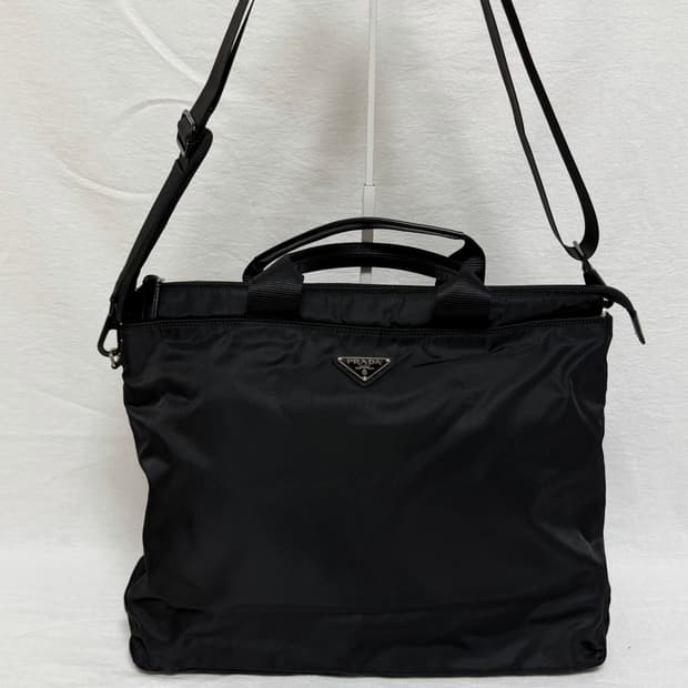 정품 프라다 포코노 나일론 블랙 토트백 숄더백 비지니스 노트북가방