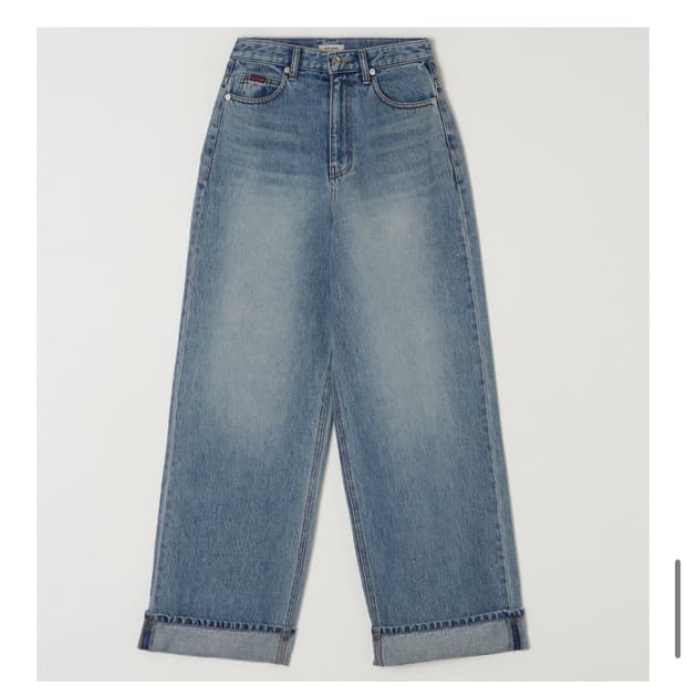 아비에무아 워시드 와이드 턴업진 S