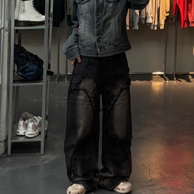 빈티지 데님 워싱 자켓 A3006