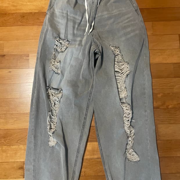 그레이 와이드 팬츠