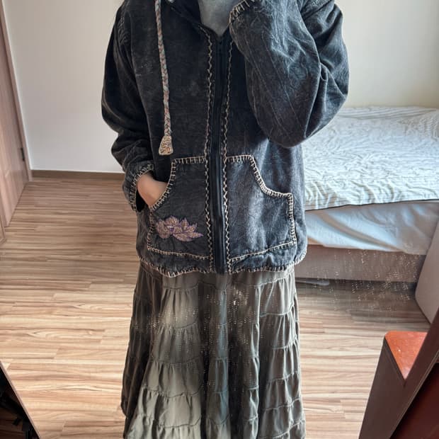 오리엔탈 히피 후드집업