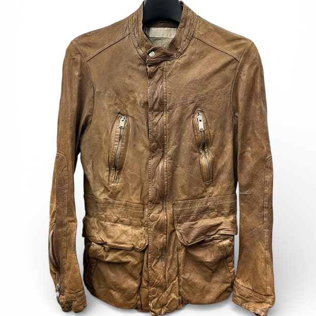 TIME 브라운 양가죽 자켓