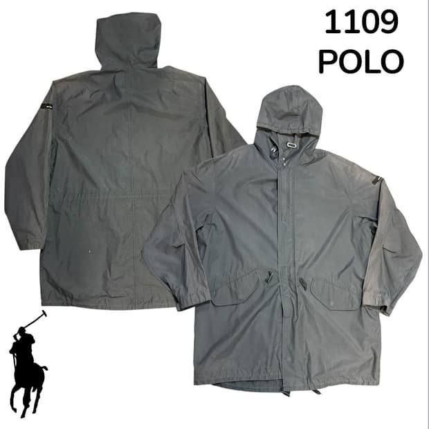 폴로 스포츠 나일론 야상 그레이 90s 105