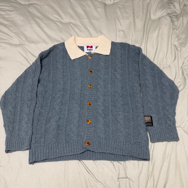 비욘드클로젯 케이블니트 가디건