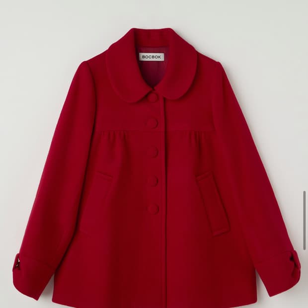 bokbok 복복 레드 숏코트