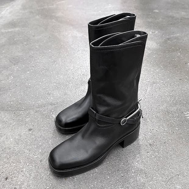 크리스찬 디올 레더 바이커 부츠