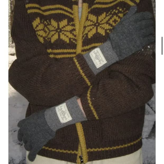 (새상품) 레터프롬문 베니 홀가먼트 울 니트 장갑 그레이