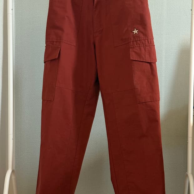 해칭룸 VTG Star Fatigue Pants Washed Red