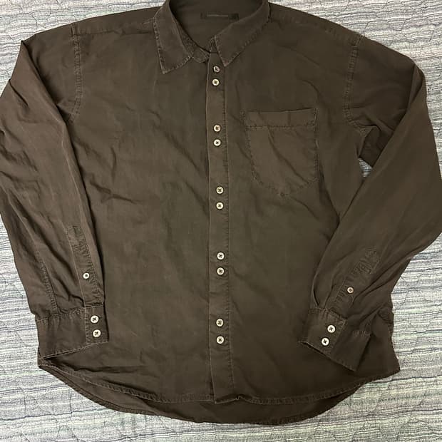 해칭룸 Rana Shirt Over Dyed Charcoal