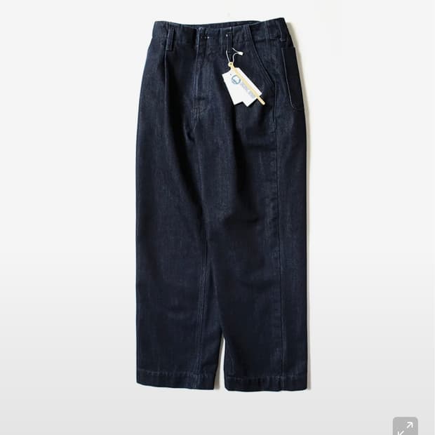 토마스모어 원턱 생지 데님 L