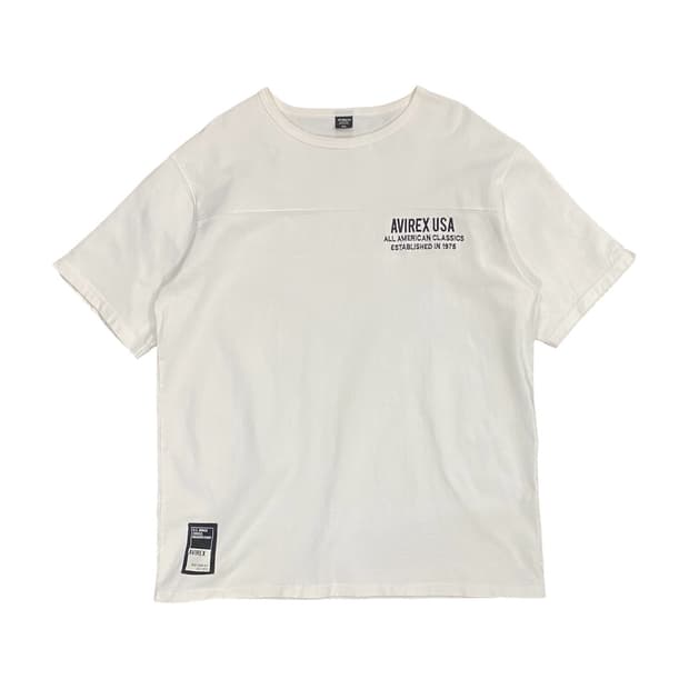 Avirex  백로고 프린팅 반팔 티셔츠