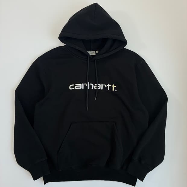 Carhartt WIP 칼하트 윕 블랙 자수 후드티