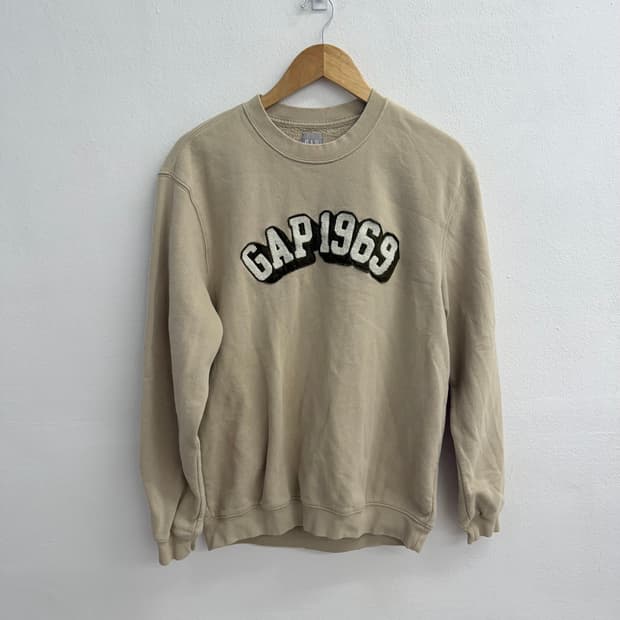 gap 갭 1969 베이지 기모 맨투맨 m